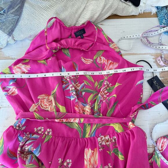 RACHEL Rachel Roy  Jinx Chiffon Floral Midi Dress Size US 8 - Picture 10 of 12